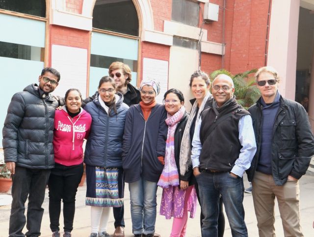 Project Prakash with the VIU. From left to right: Puneeth, Pragya, Anna, Matt, Vishaka, Priti, Shlomit, Pawan, Miguel
